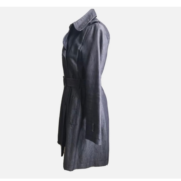 Banana Republic XS Indigo Blue Trench Coat - Picture 9 of 11